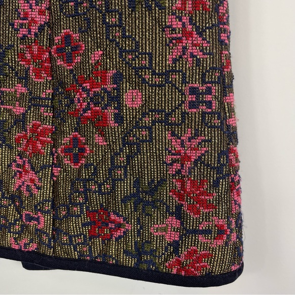 ShopBop Otte New York Chloe Quilted Tapestry Floral Metallic Embroidered Vest S - Picture 11 of 16